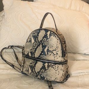 Steve Madden Snake Print Mini Backpack